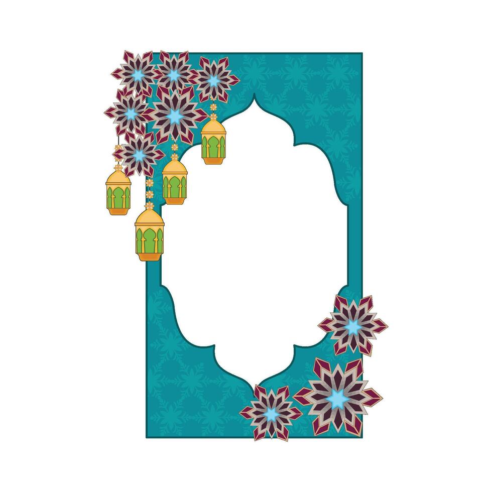 illustration of ramadan frame vector