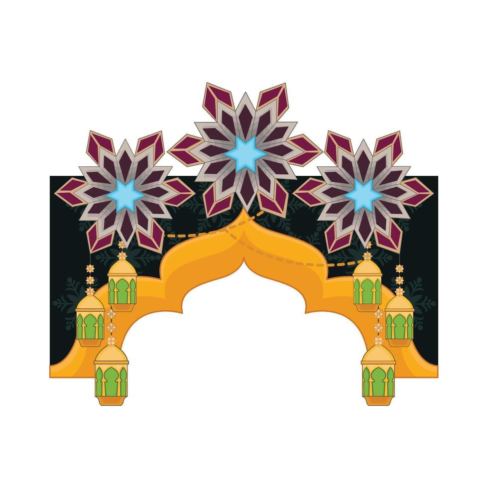 illustration of ramadan frame vector