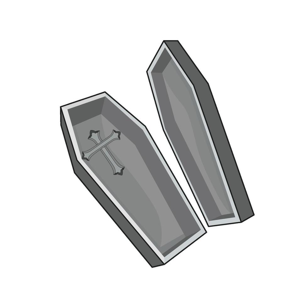 illustration of coffin vector