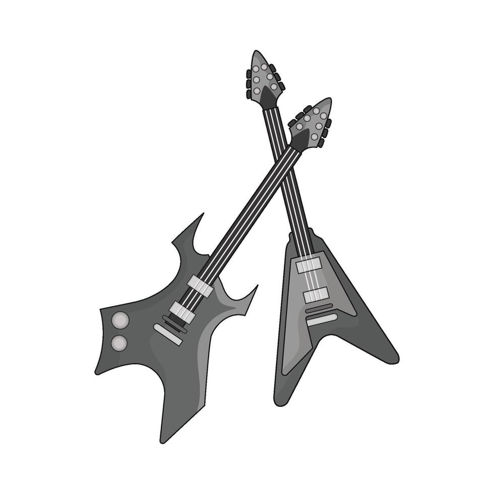 illustration of electric guitar vector