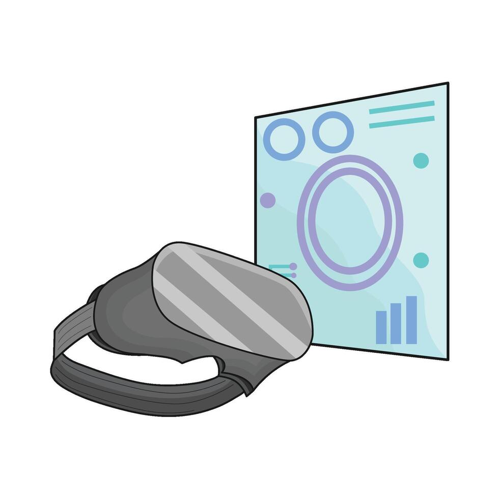 ilustración de virtual realidad vector