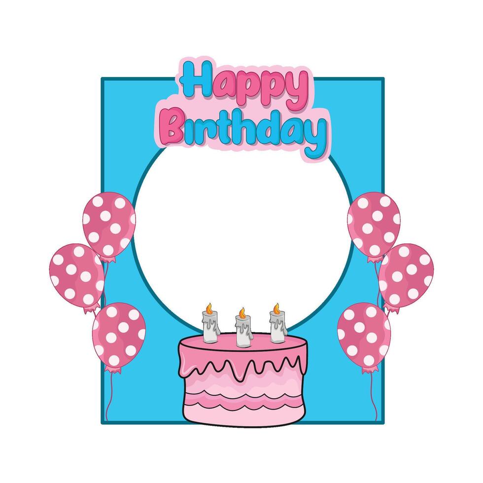 illustration of birthday frame vector