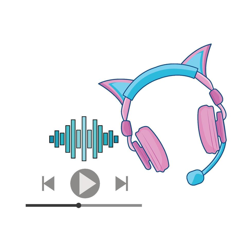 illustration of headphones vector