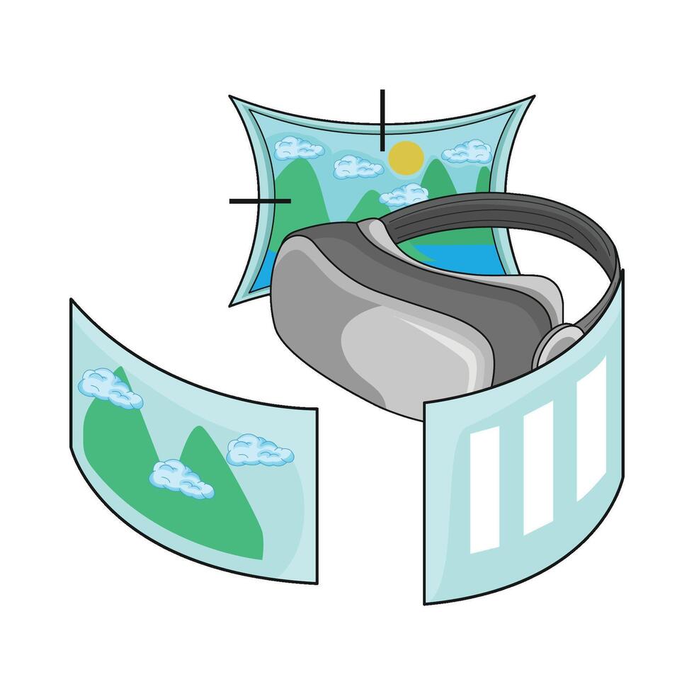 illustration of virtual reality vector
