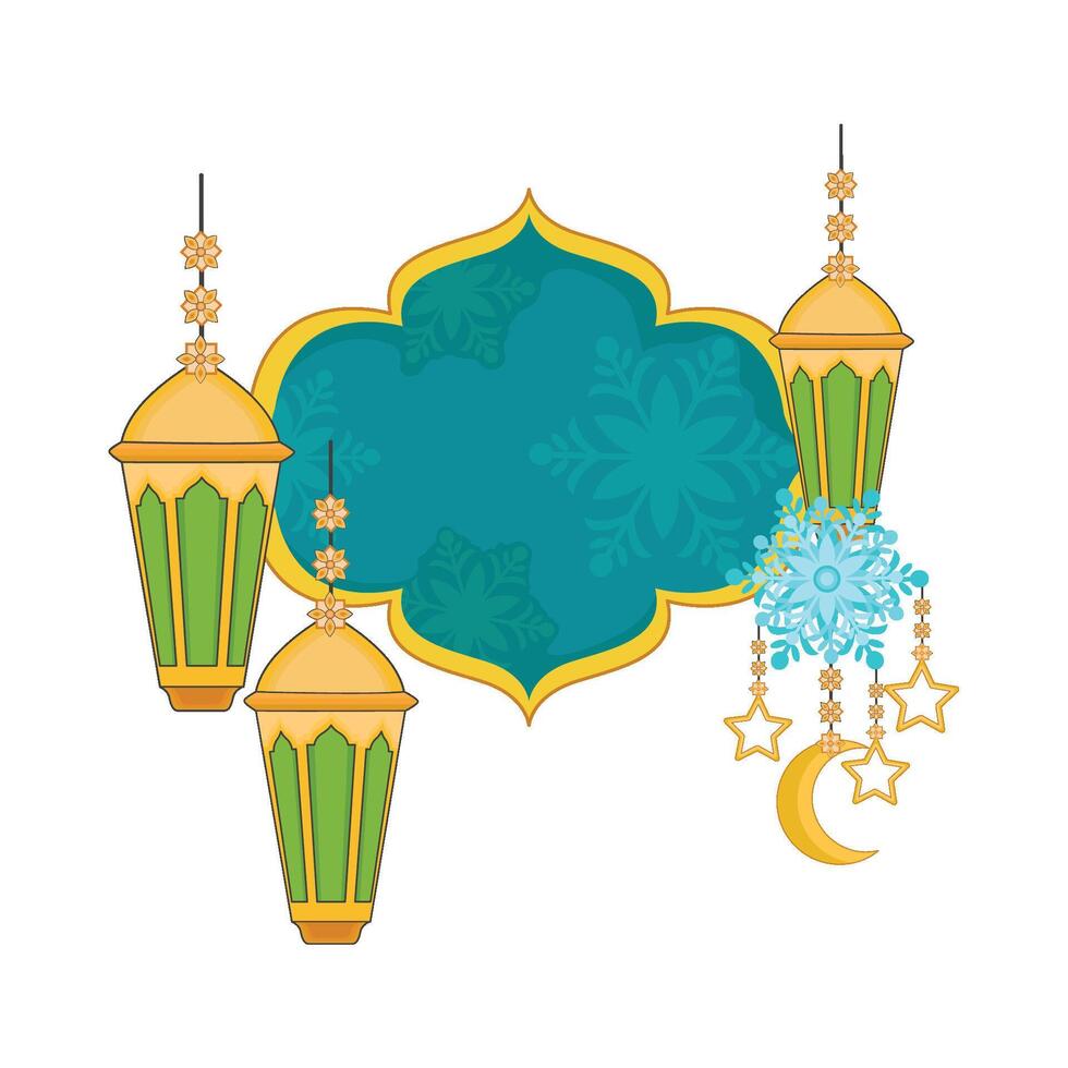 illustration of ramadan lantern vector