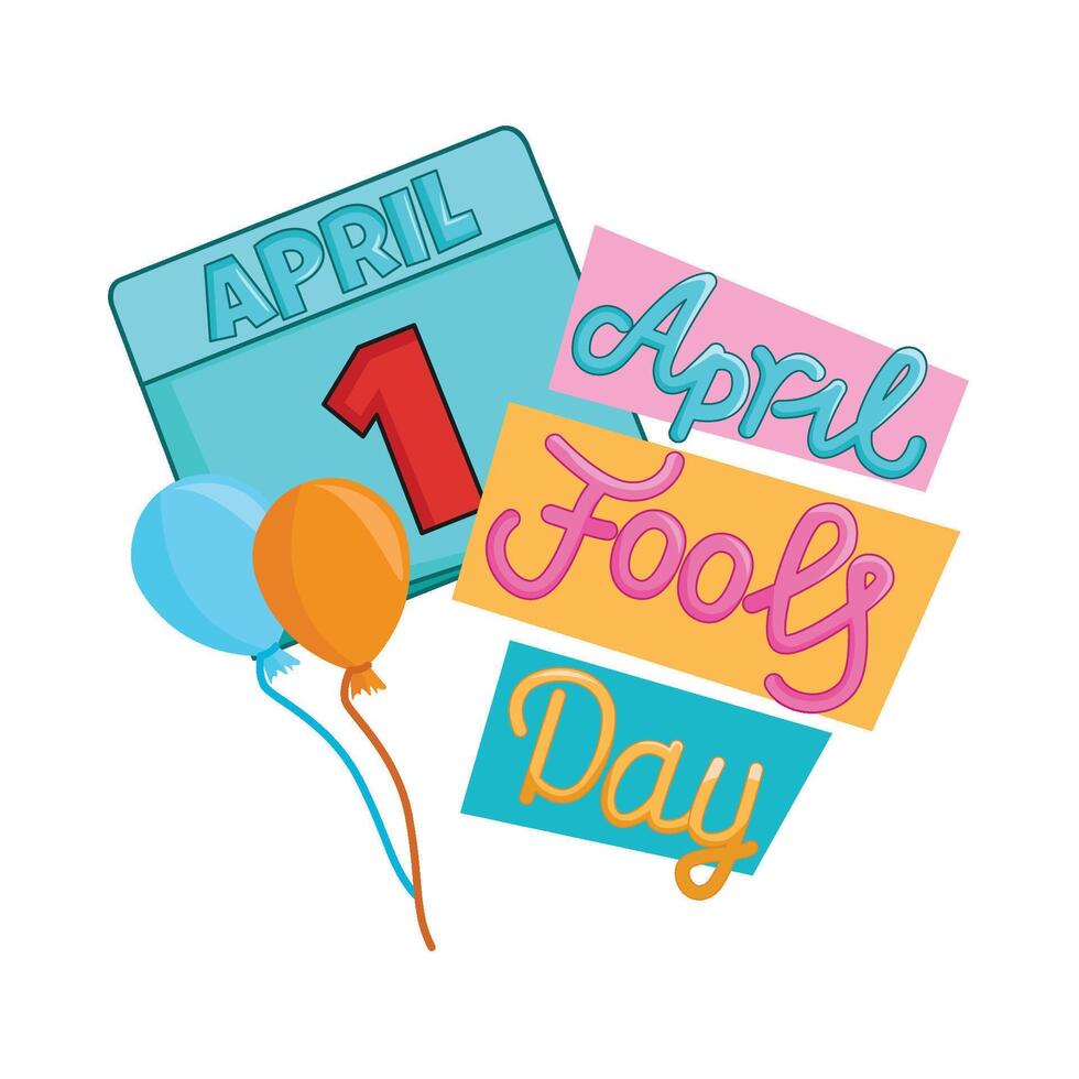 illustration of april fools day vector