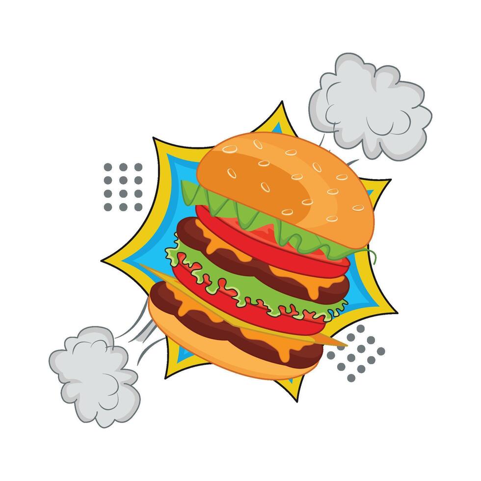 ilustración de hamburguesa vector
