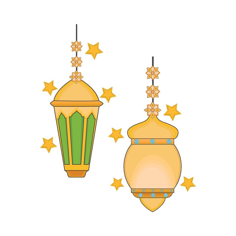 illustration of ramadan lantern vector