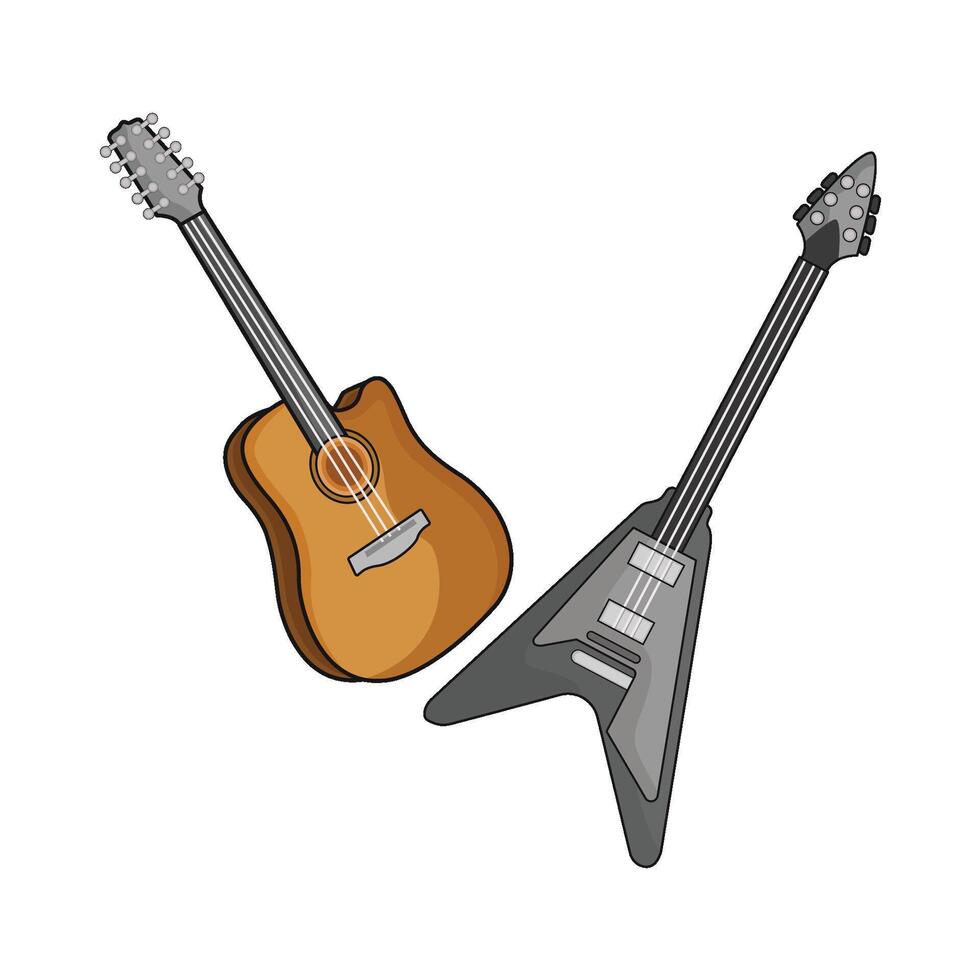 ilustración de guitarra vector