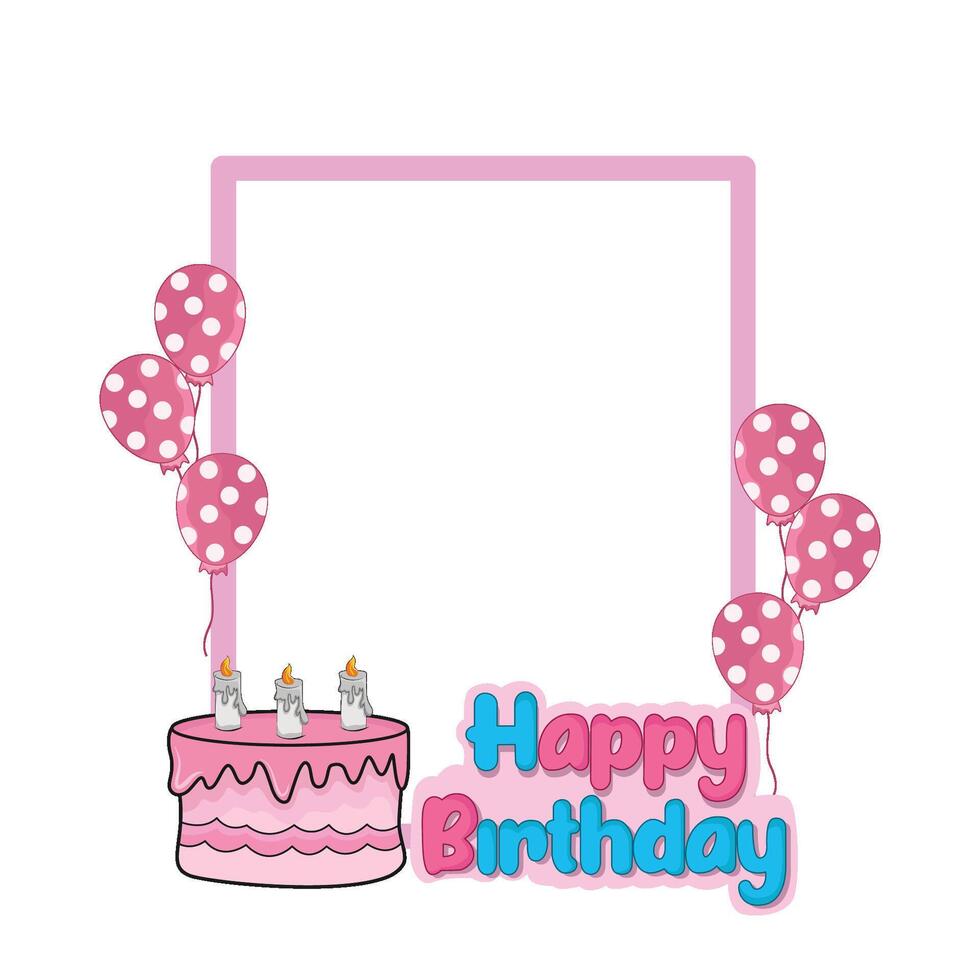 illustration of birthday frame vector