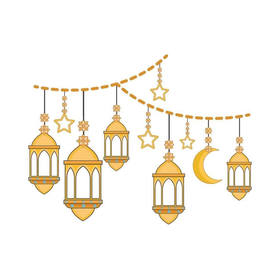 illustration of ramadan lantern vector