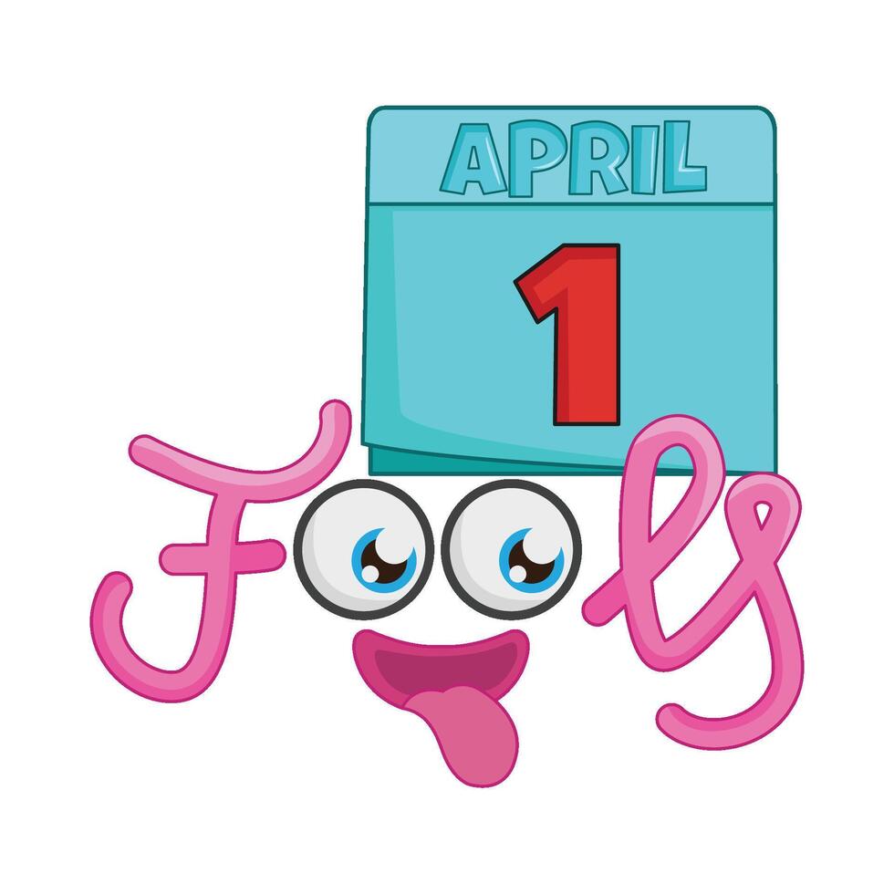 illustration of april fools day vector
