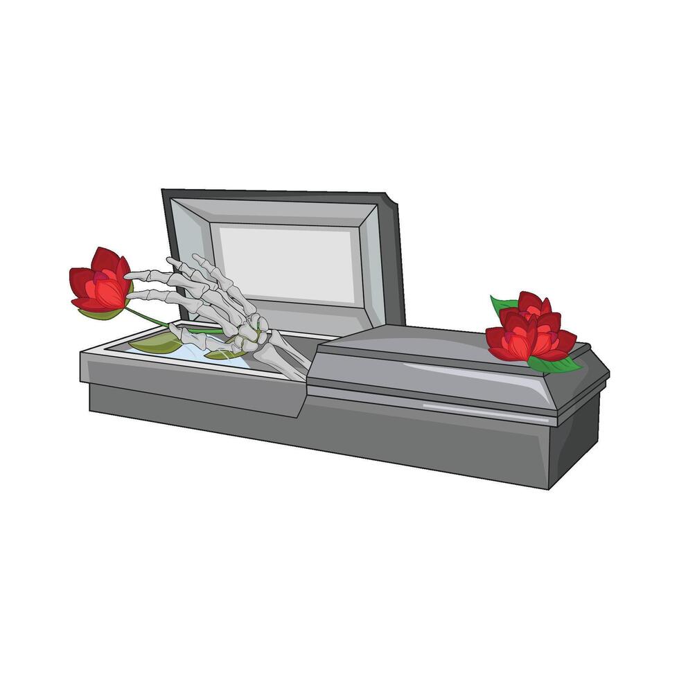 illustration of coffin vector