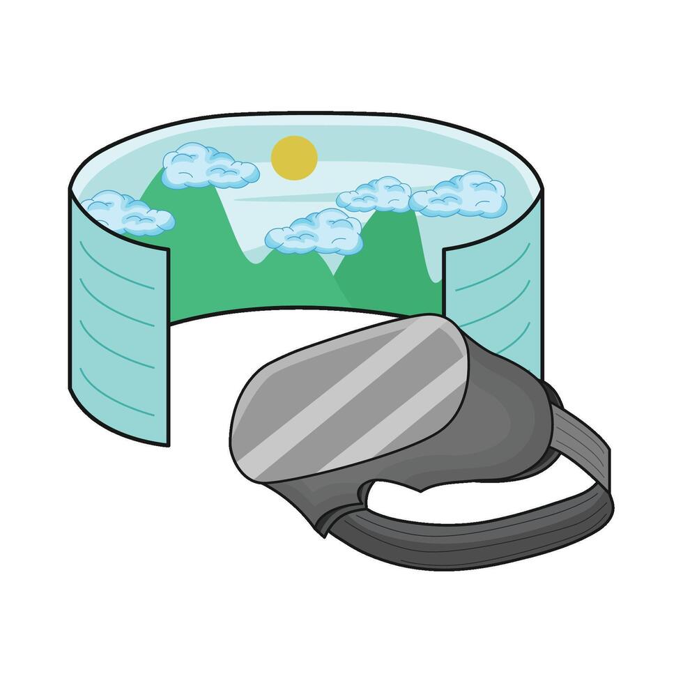 illustration of virtual reality vector