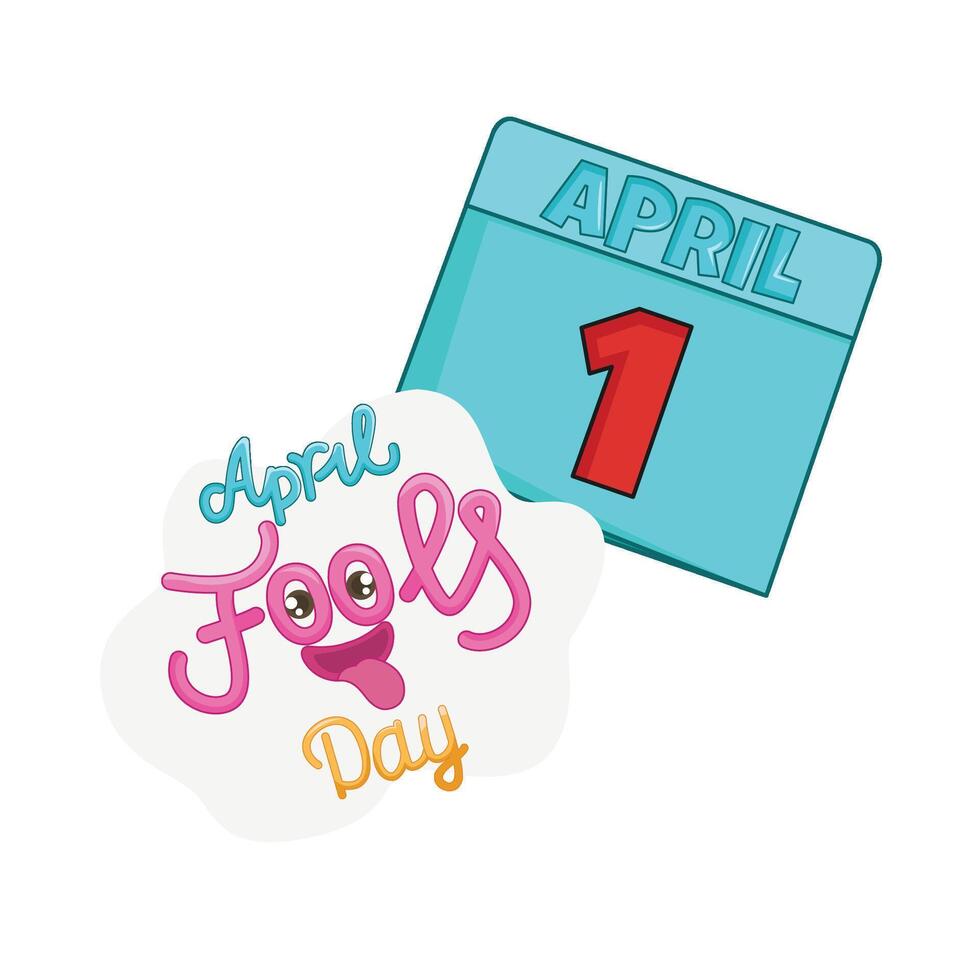 illustration of april fools day vector