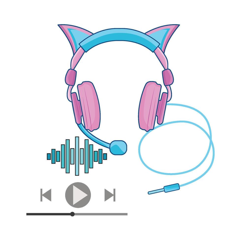 illustration of headphones vector