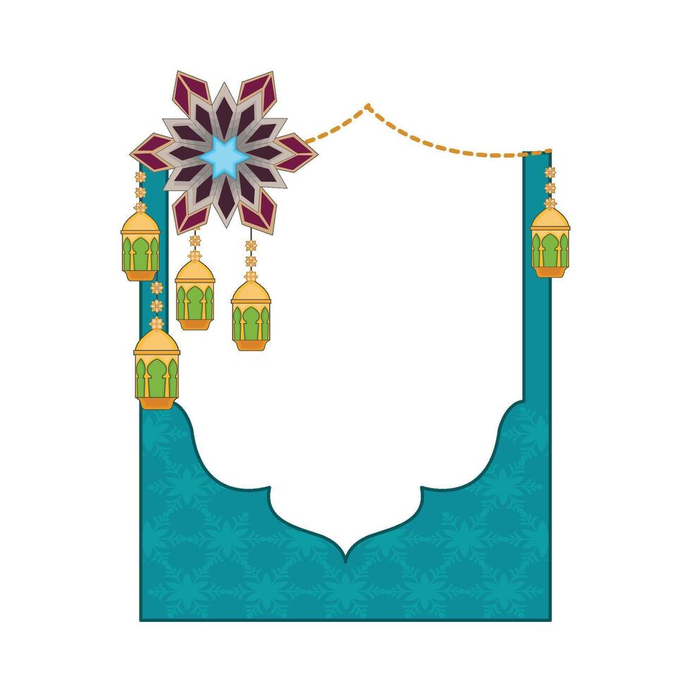 illustration of ramadan frame vector