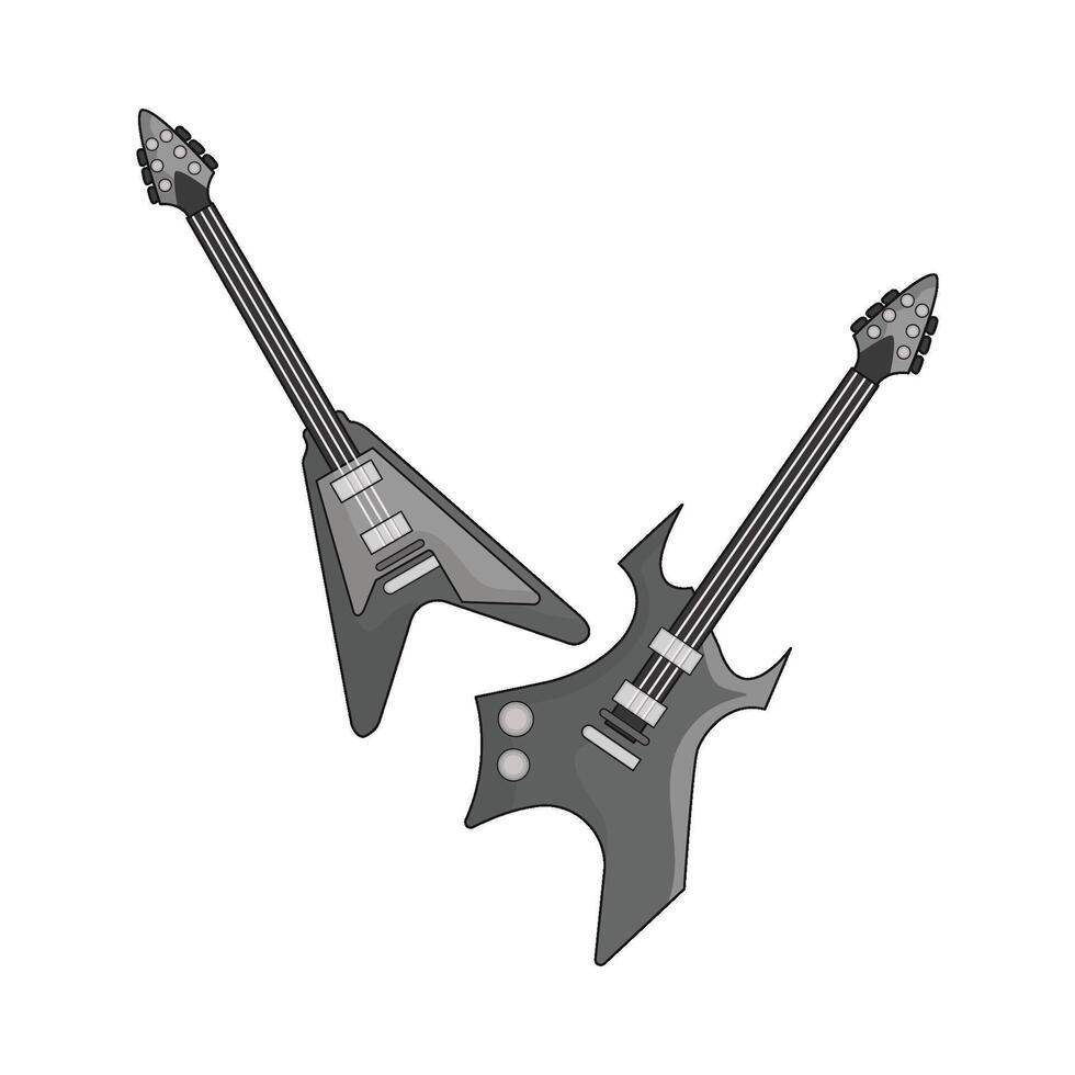 illustration of electric guitar vector