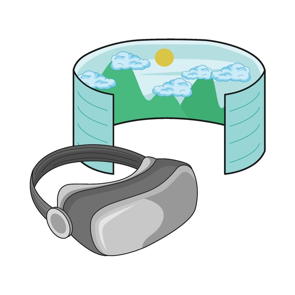illustration of virtual reality vector