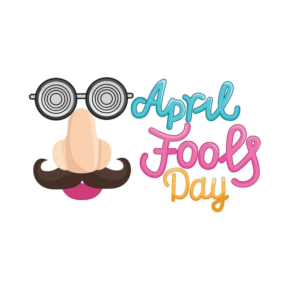 illustration of april fools day vector
