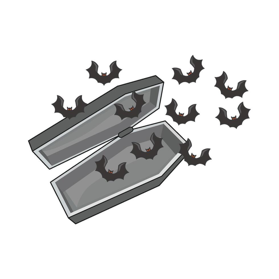 illustration of coffin vector