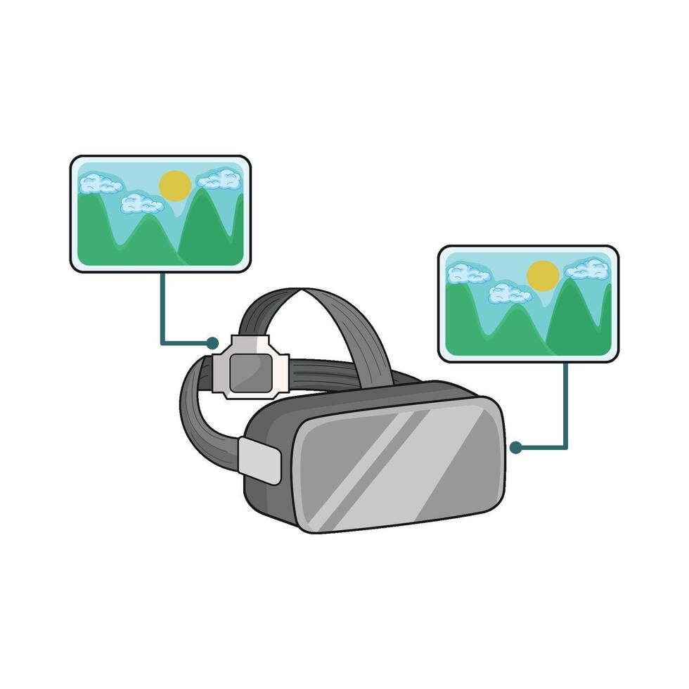 illustration of virtual reality vector