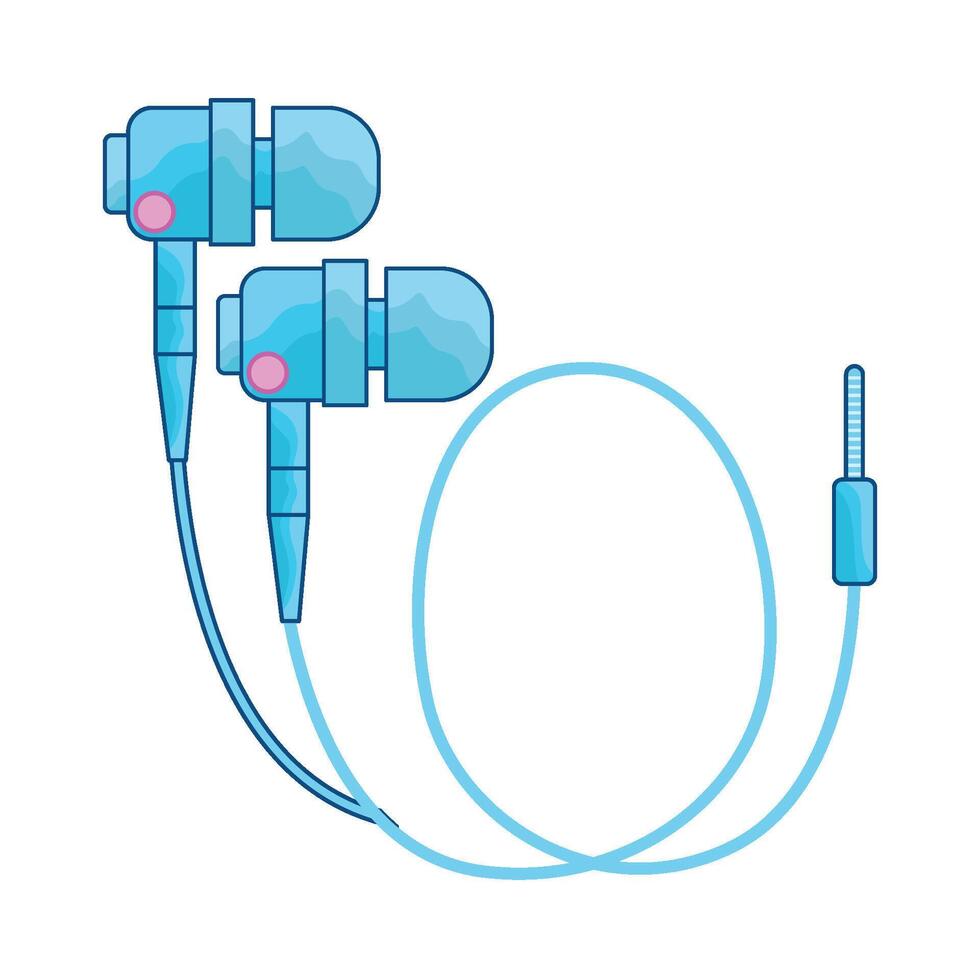 illustration of earphones vector