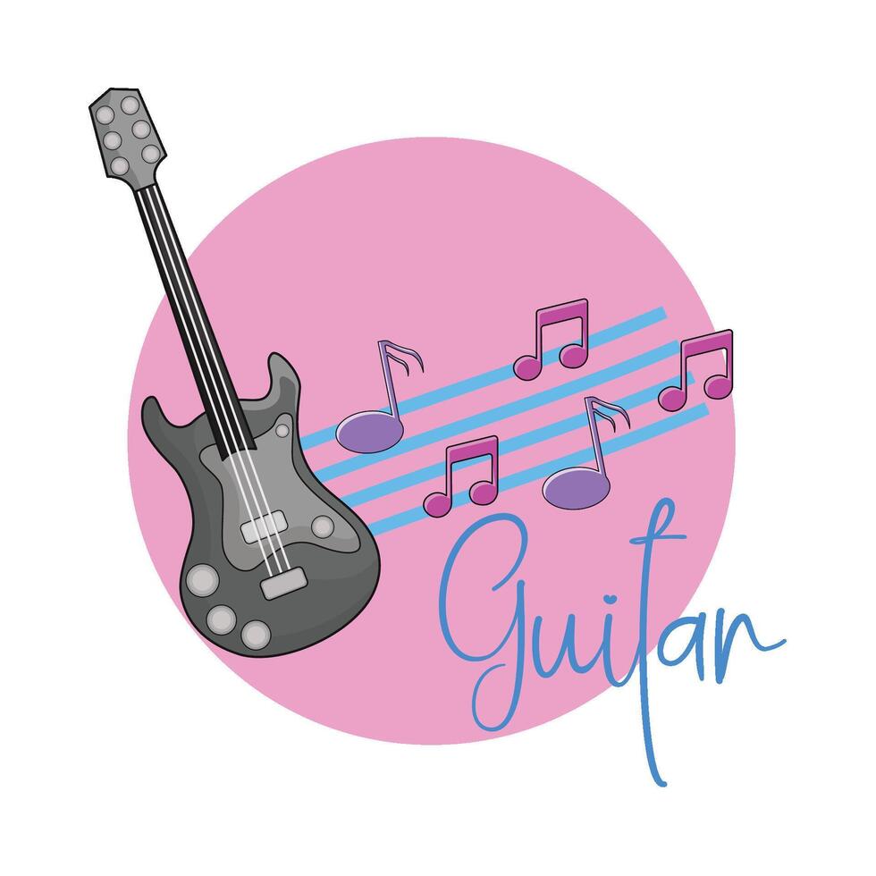 illustration of electric guitar vector