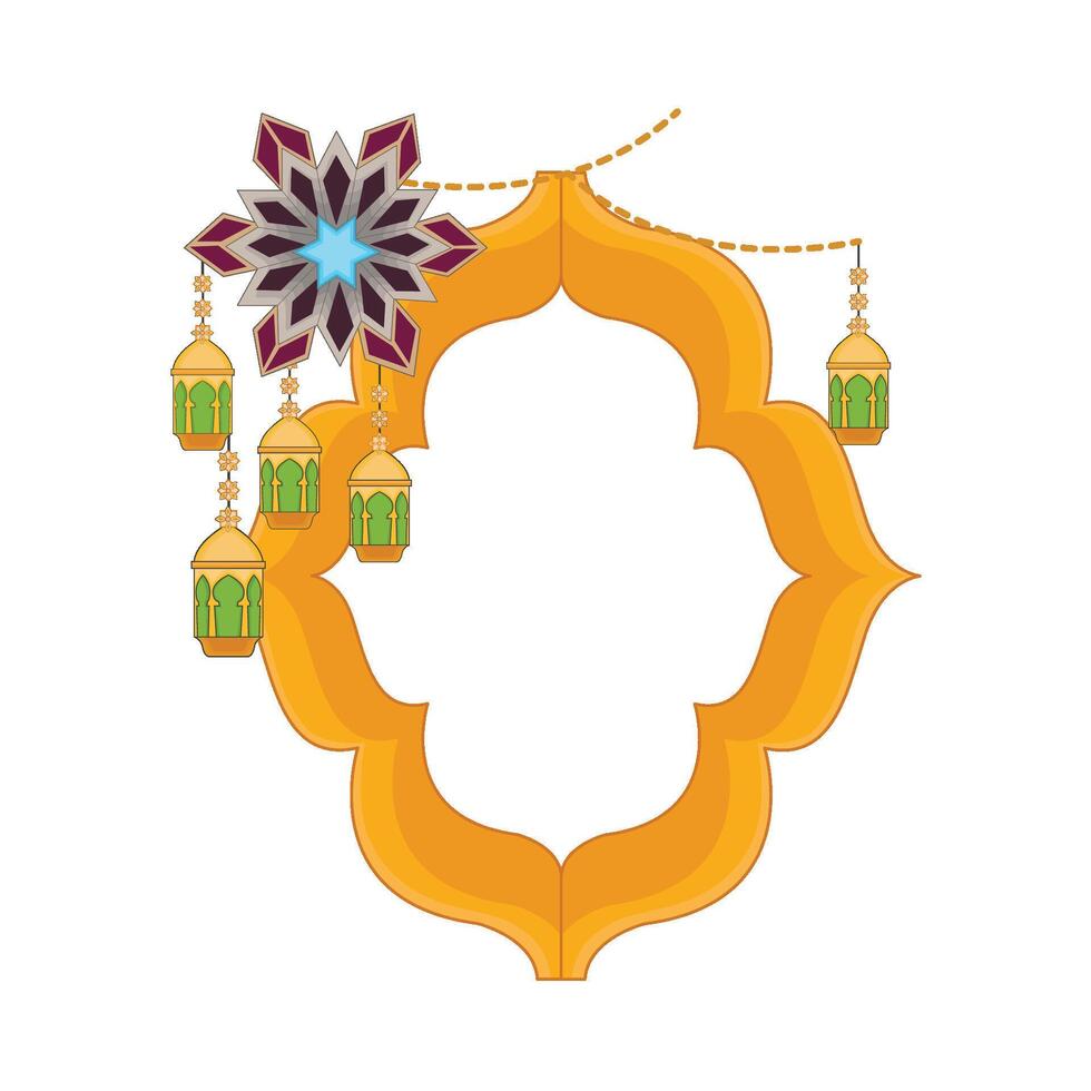 illustration of ramadan frame vector