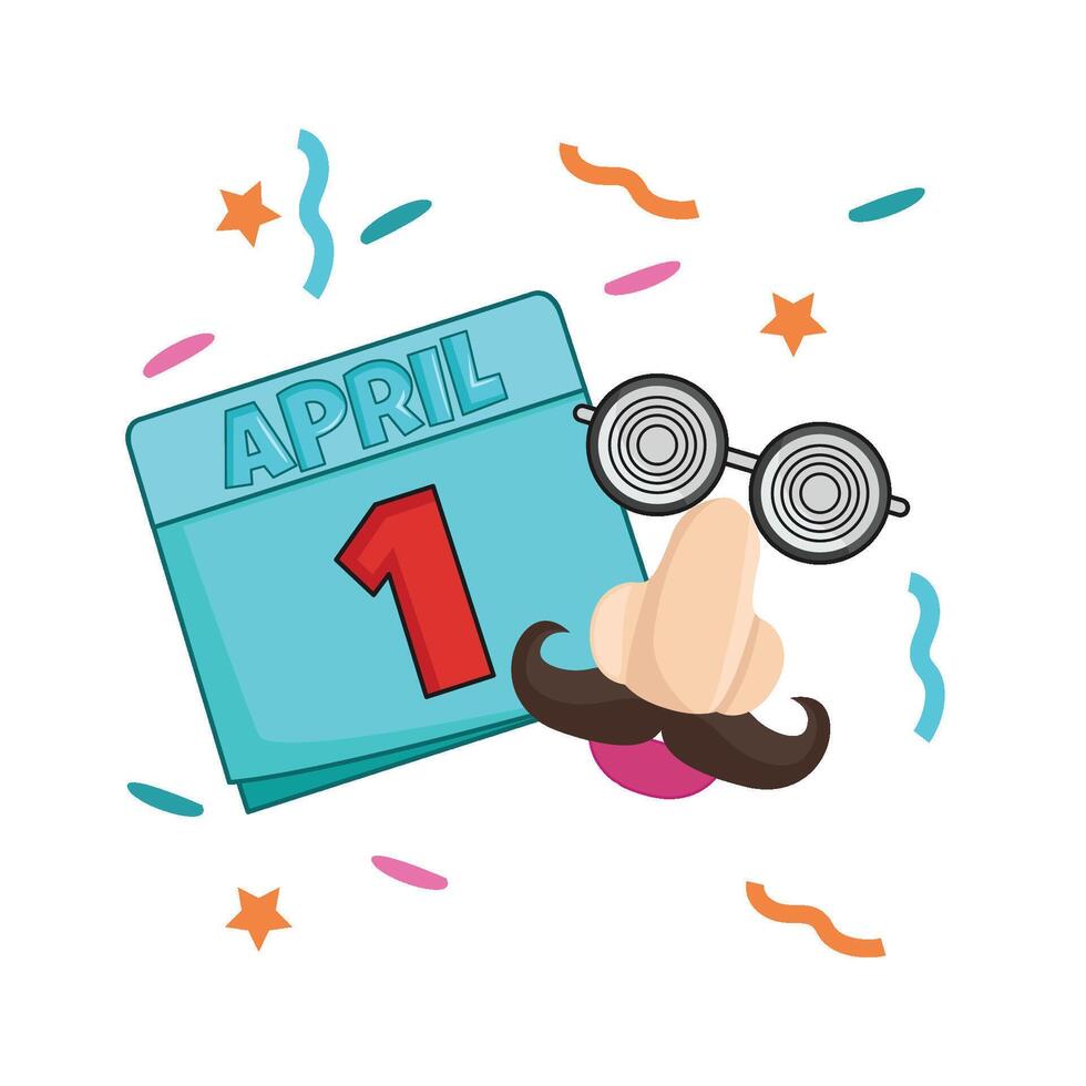illustration of april fools day vector