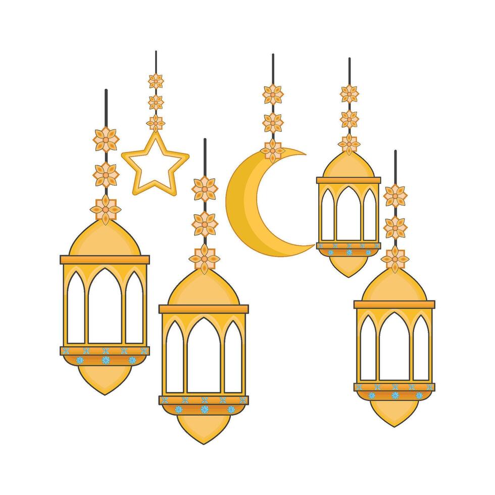 illustration of ramadan lantern vector