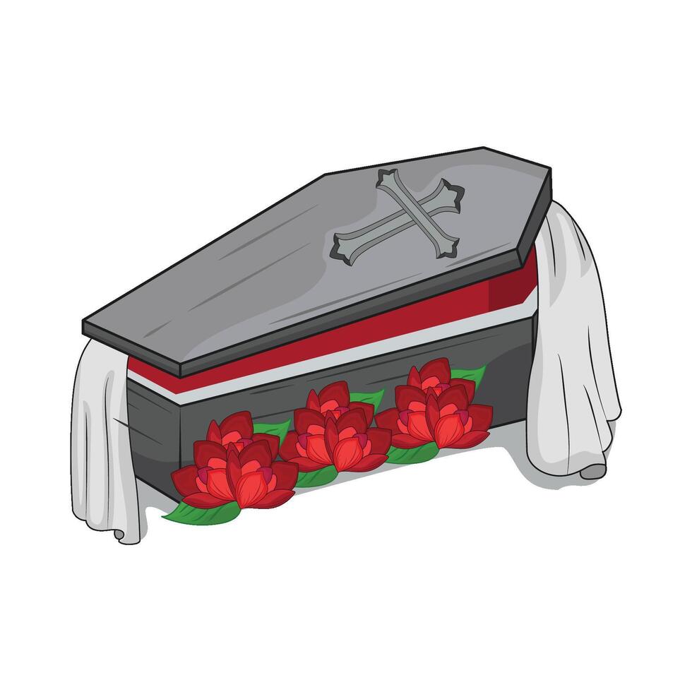 illustration of coffin vector