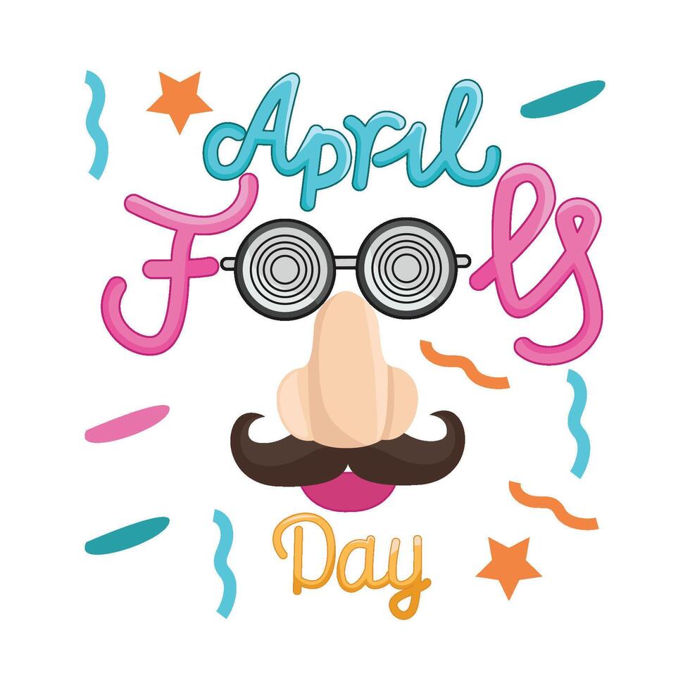 illustration of april fools day vector