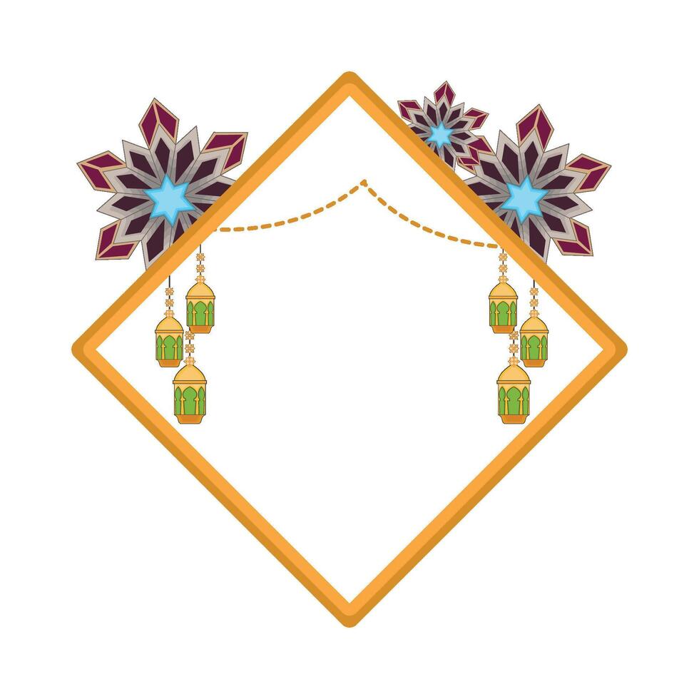 illustration of ramadan frame vector