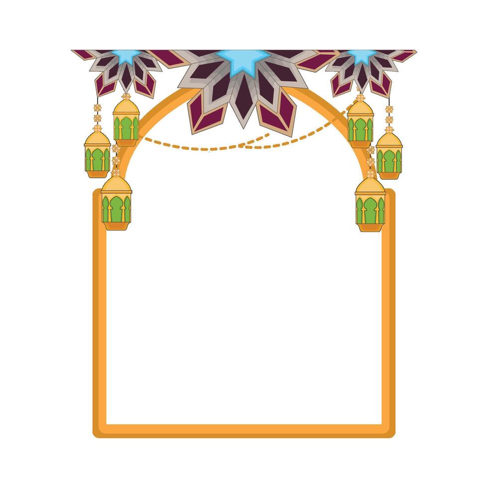 illustration of ramadan frame vector