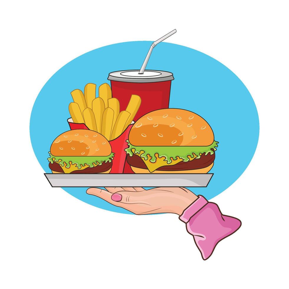 illustration of fast food vector