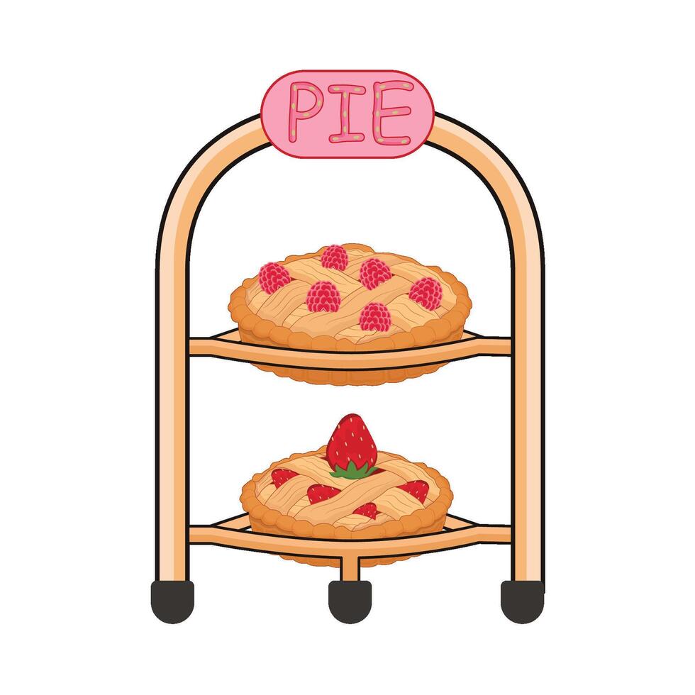 illustration of pie vector