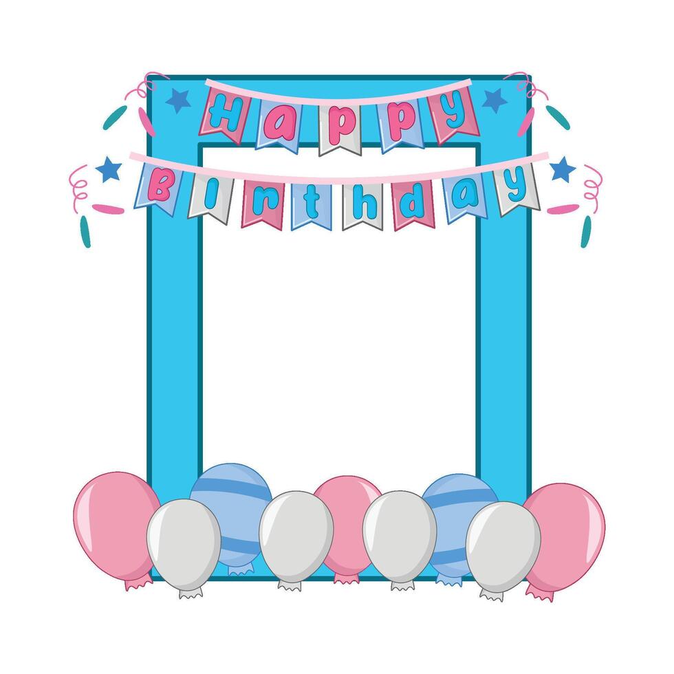 illustration of birthday frame vector