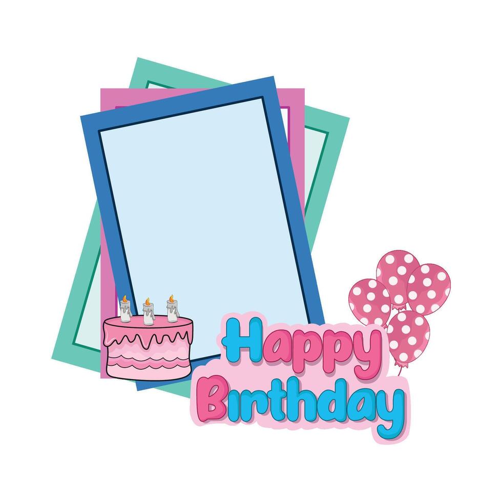 illustration of birthday frame vector