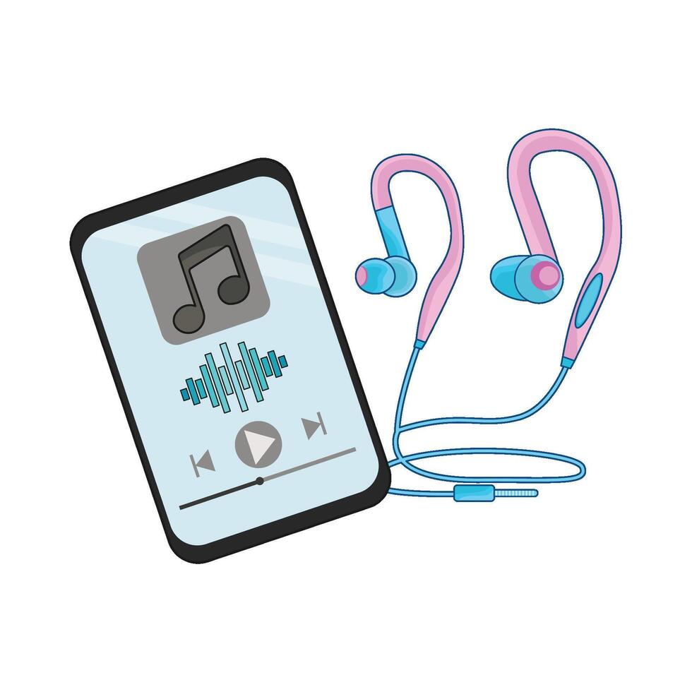 ilustración de auriculares vector