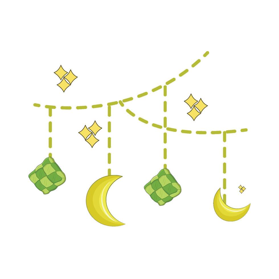 ilustración de ketupat Ramadán vector