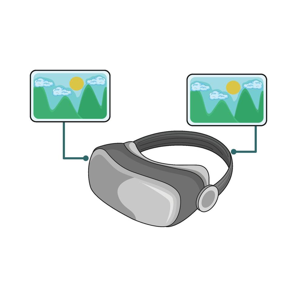 illustration of virtual reality vector