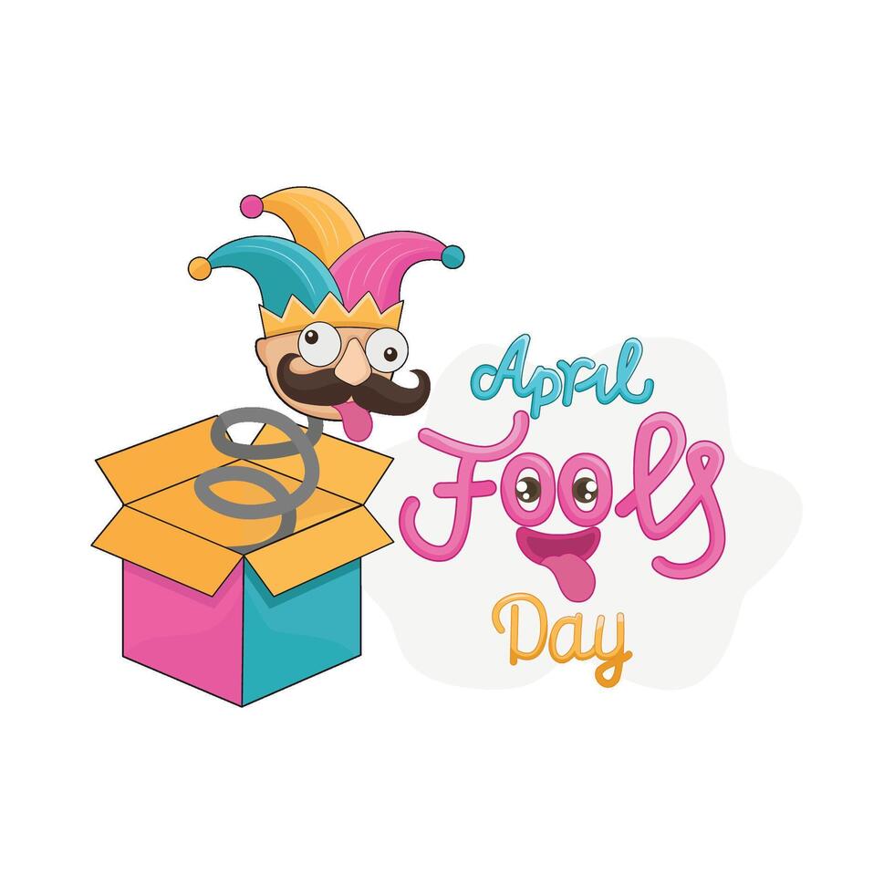 illustration of april fools day vector