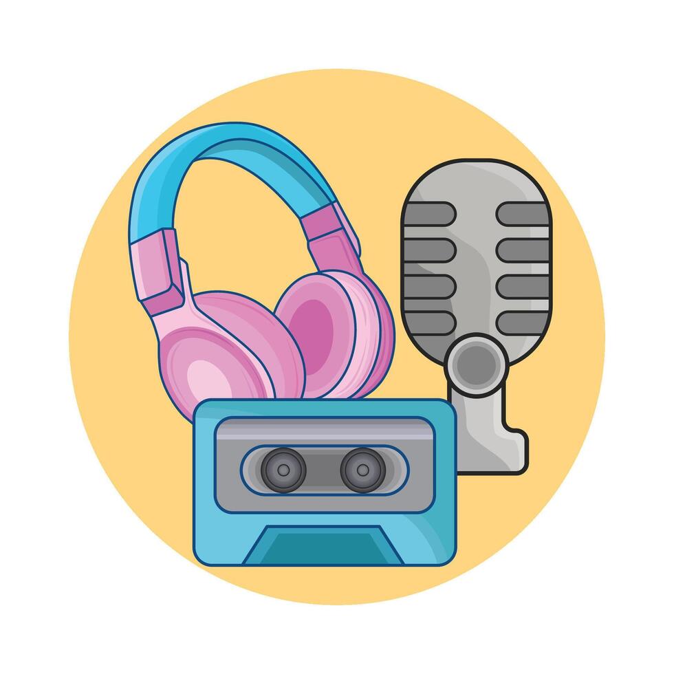 illustration of headphones vector