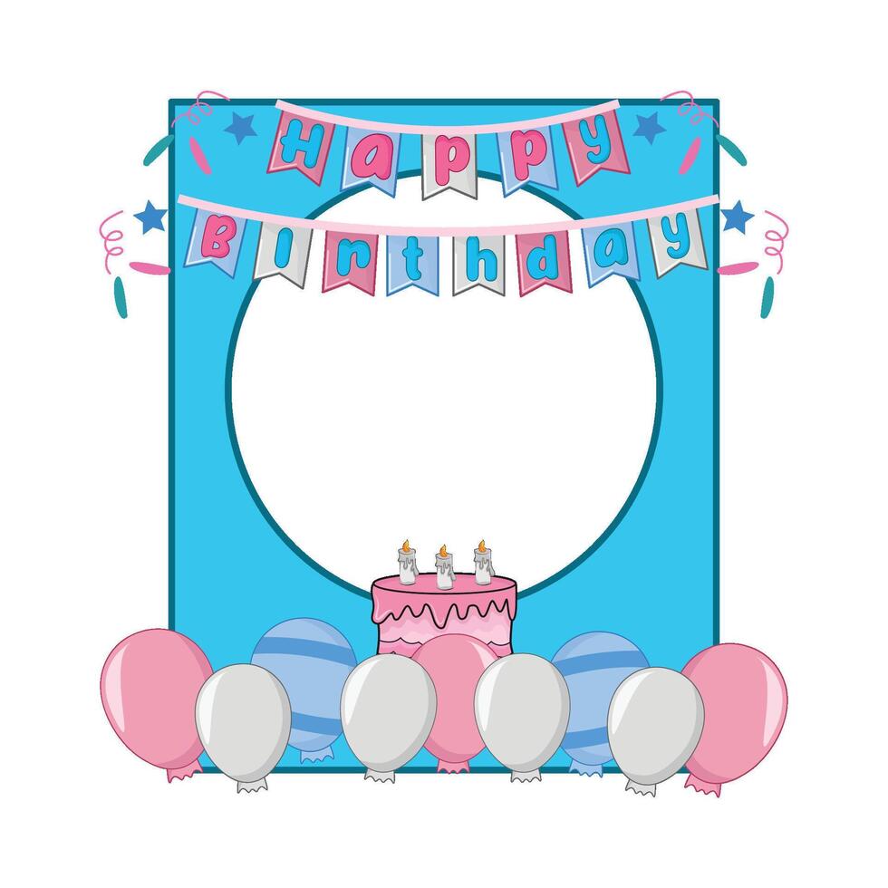 illustration of birthday frame vector