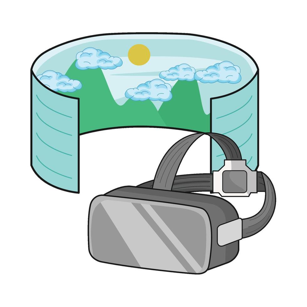 illustration of virtual reality vector