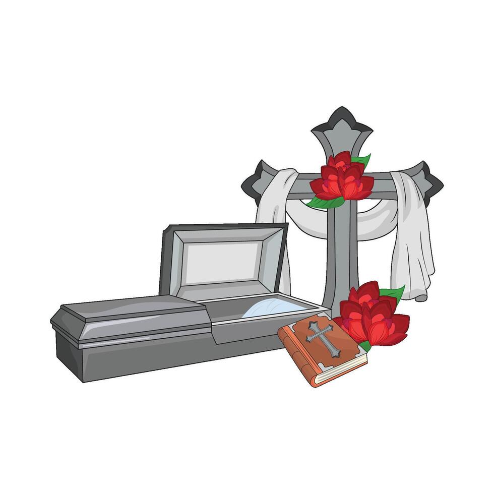 illustration of coffin vector