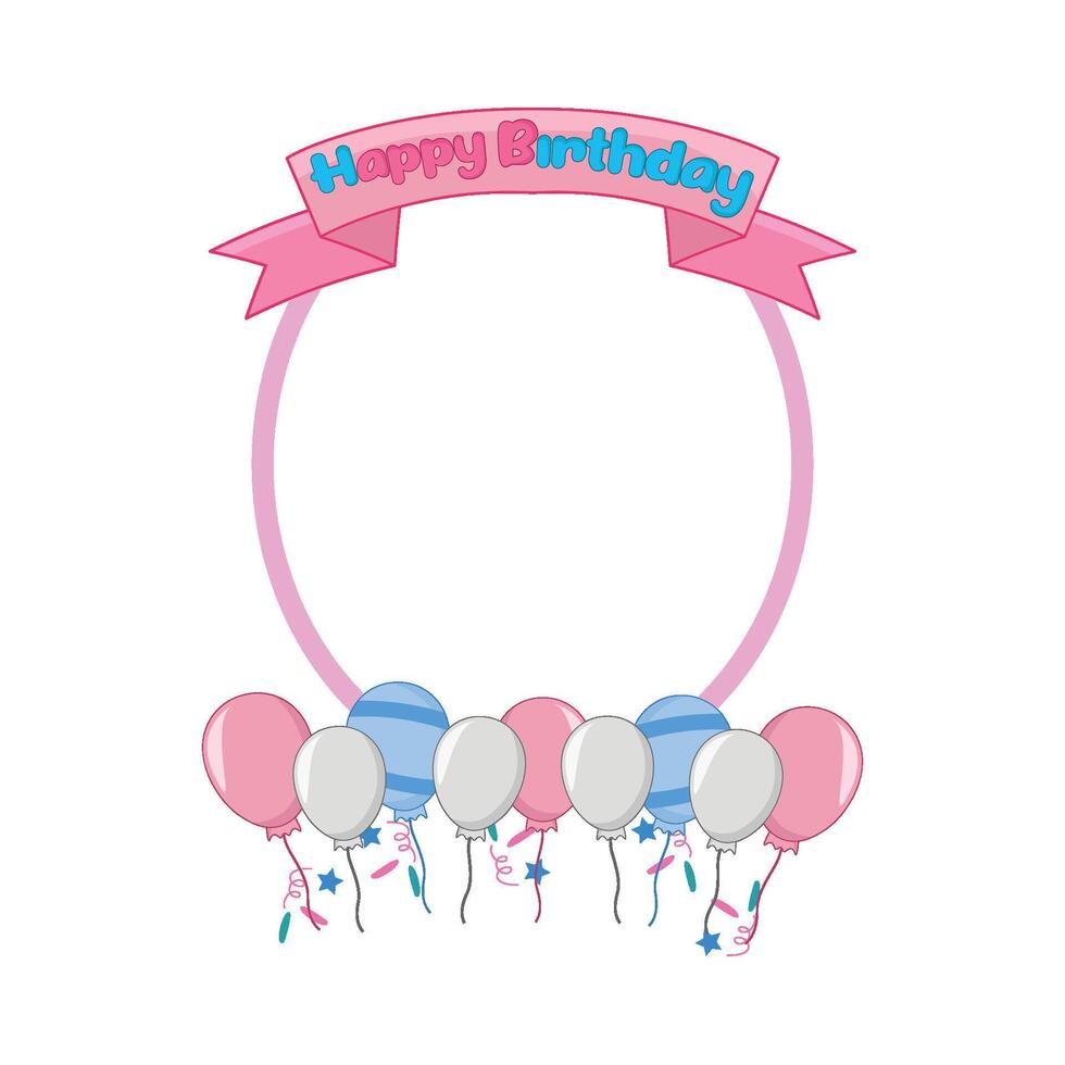 illustration of birthday frame vector