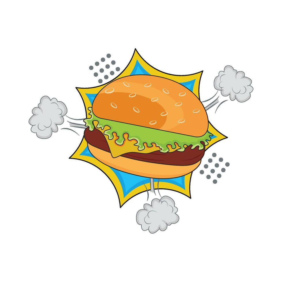 ilustración de hamburguesa vector