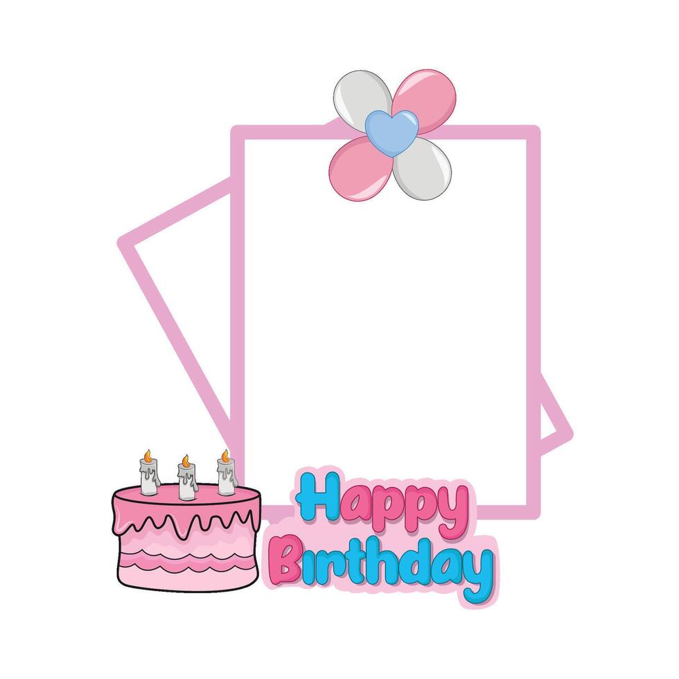 illustration of birthday frame vector